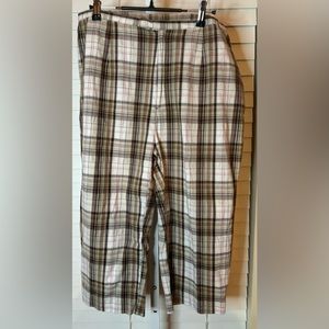 Kim Rogers Plaid Capris-Size 14